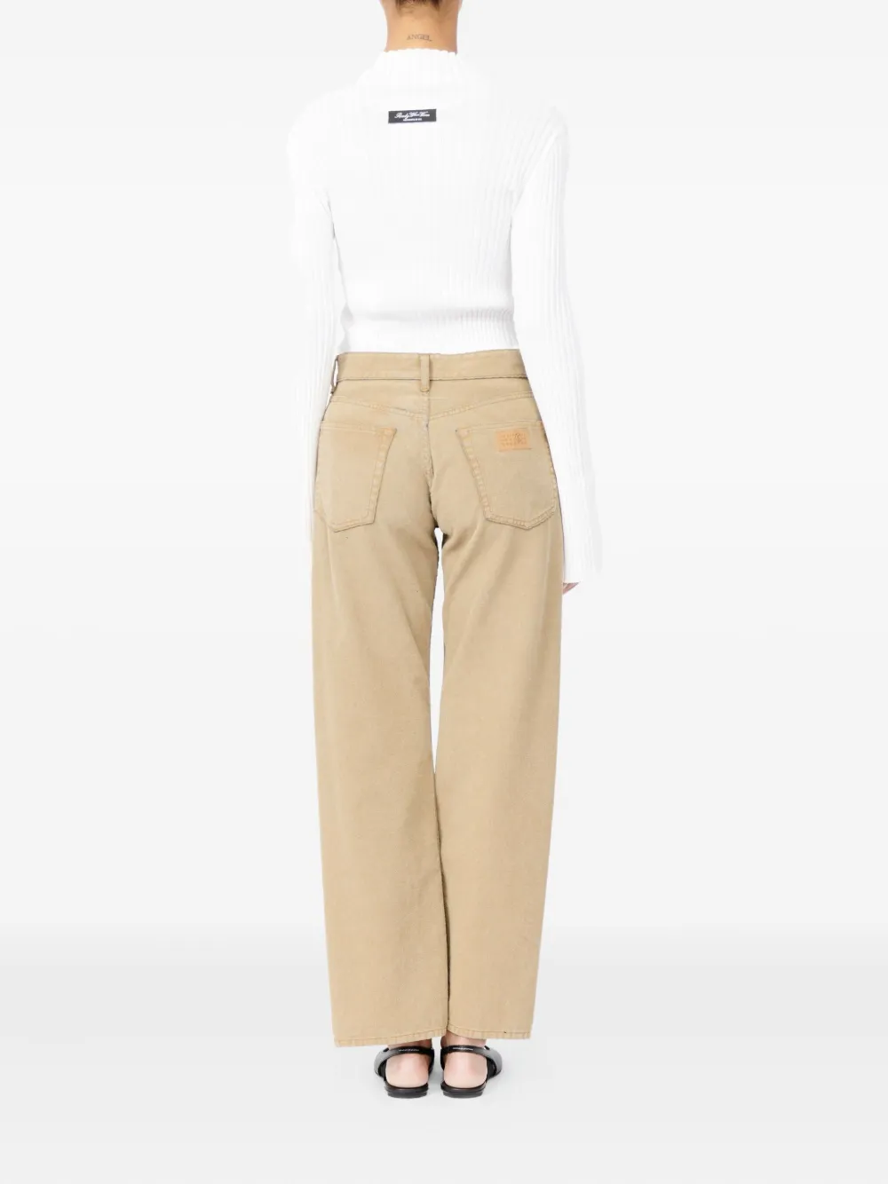 MM6 Maison Margiela Broek met knoopsluiting Beige