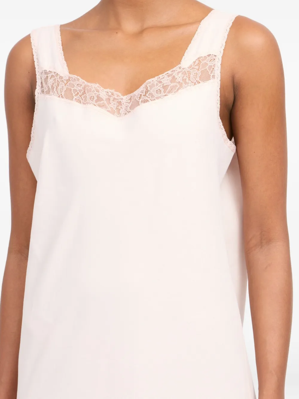 MM6 Maison Margiela Midi-jurk met kant Roze