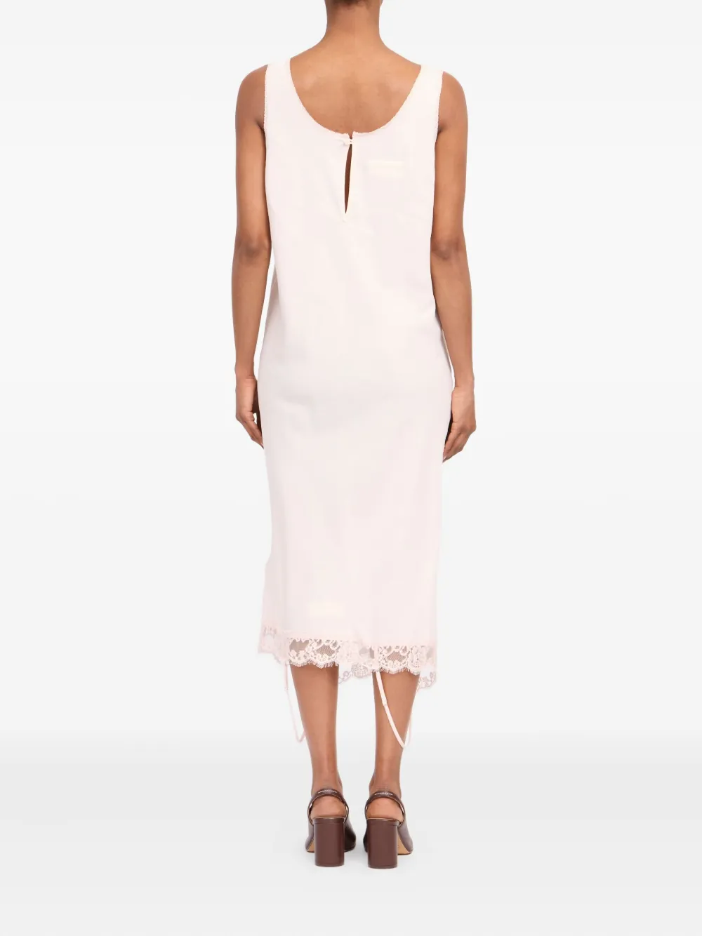 MM6 Maison Margiela Midi-jurk met kant Roze