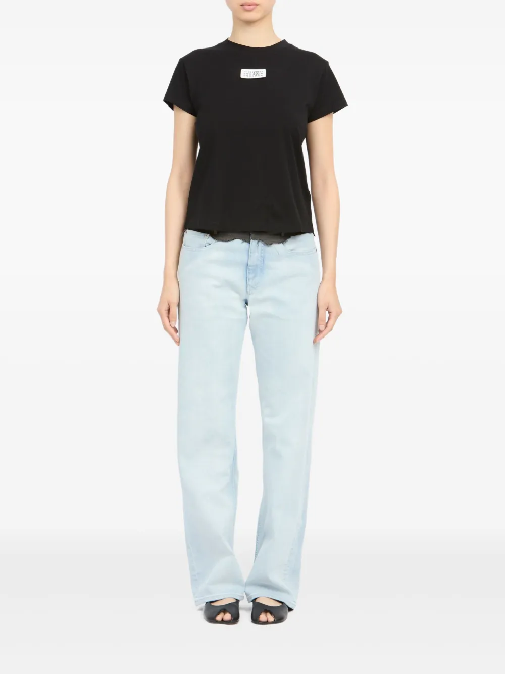 MM6 Maison Margiela T-shirt met ronde hals Zwart