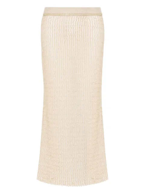 Maison Margiela ribbed-knit midi skirt
