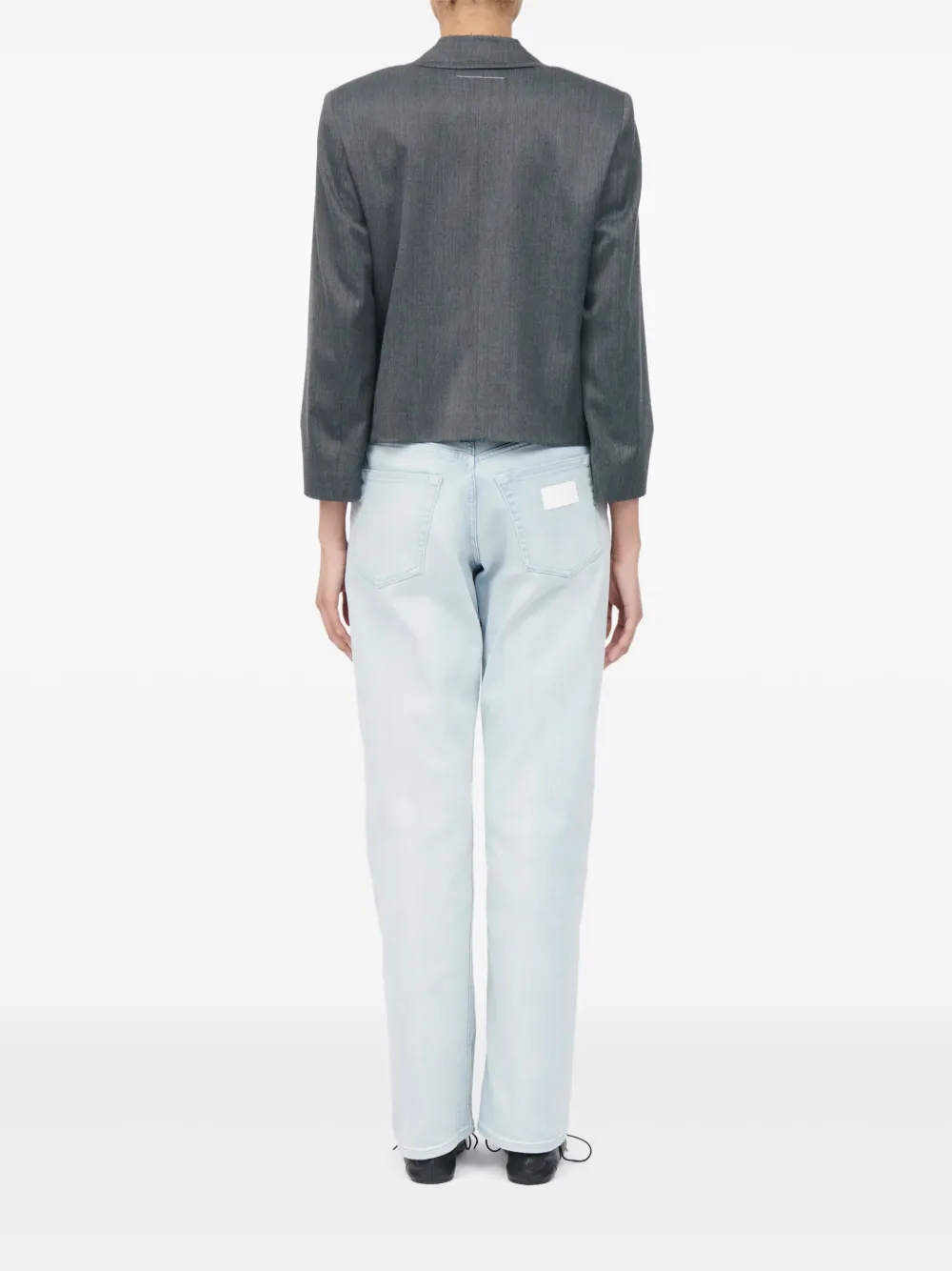 MM6 Maison Margiela Jack met gekerfde revers Grijs