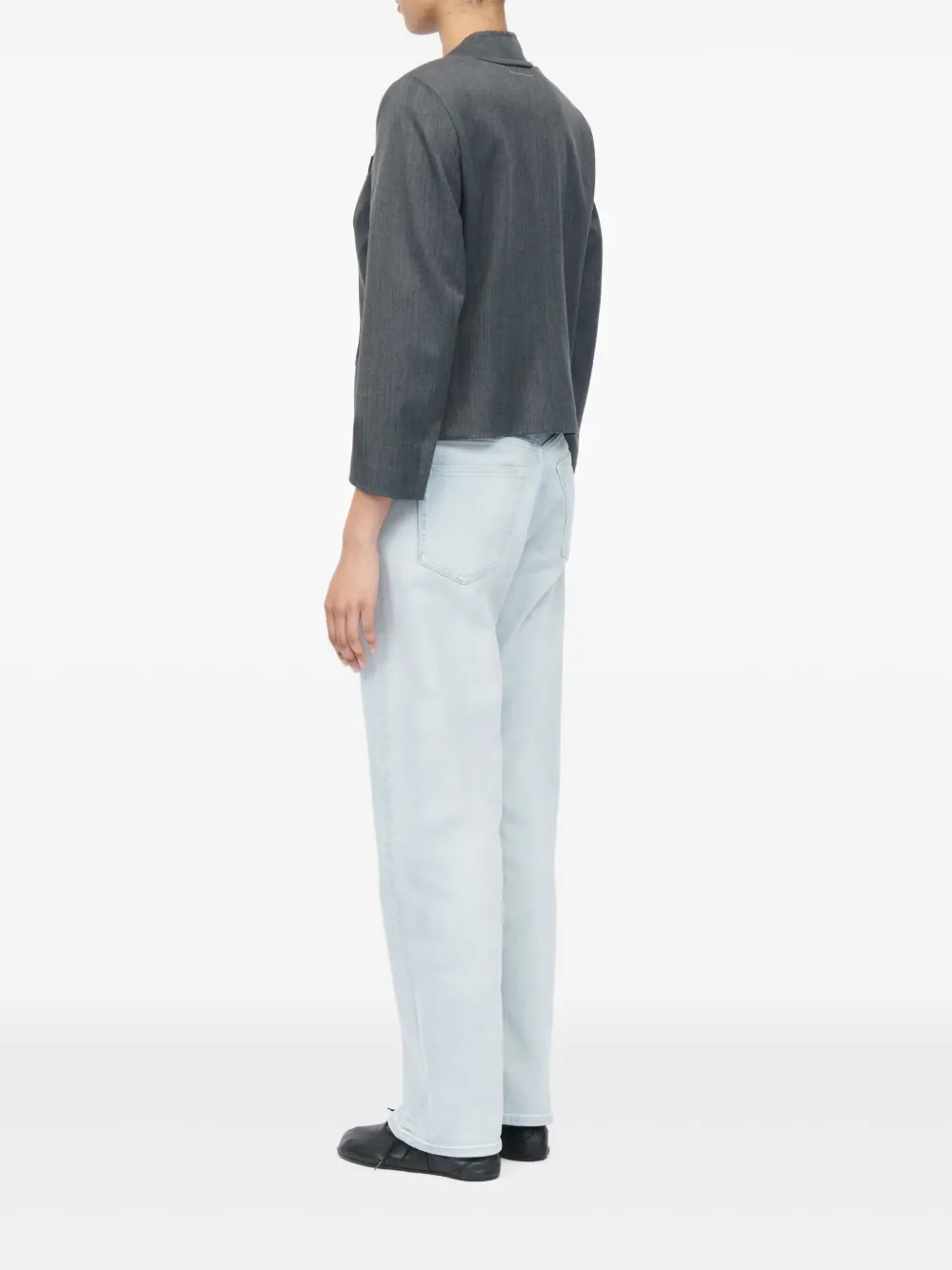MM6 Maison Margiela Jack met gekerfde revers Grijs