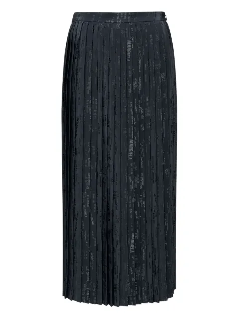 MM6 Maison Margiela — pleated print skirt