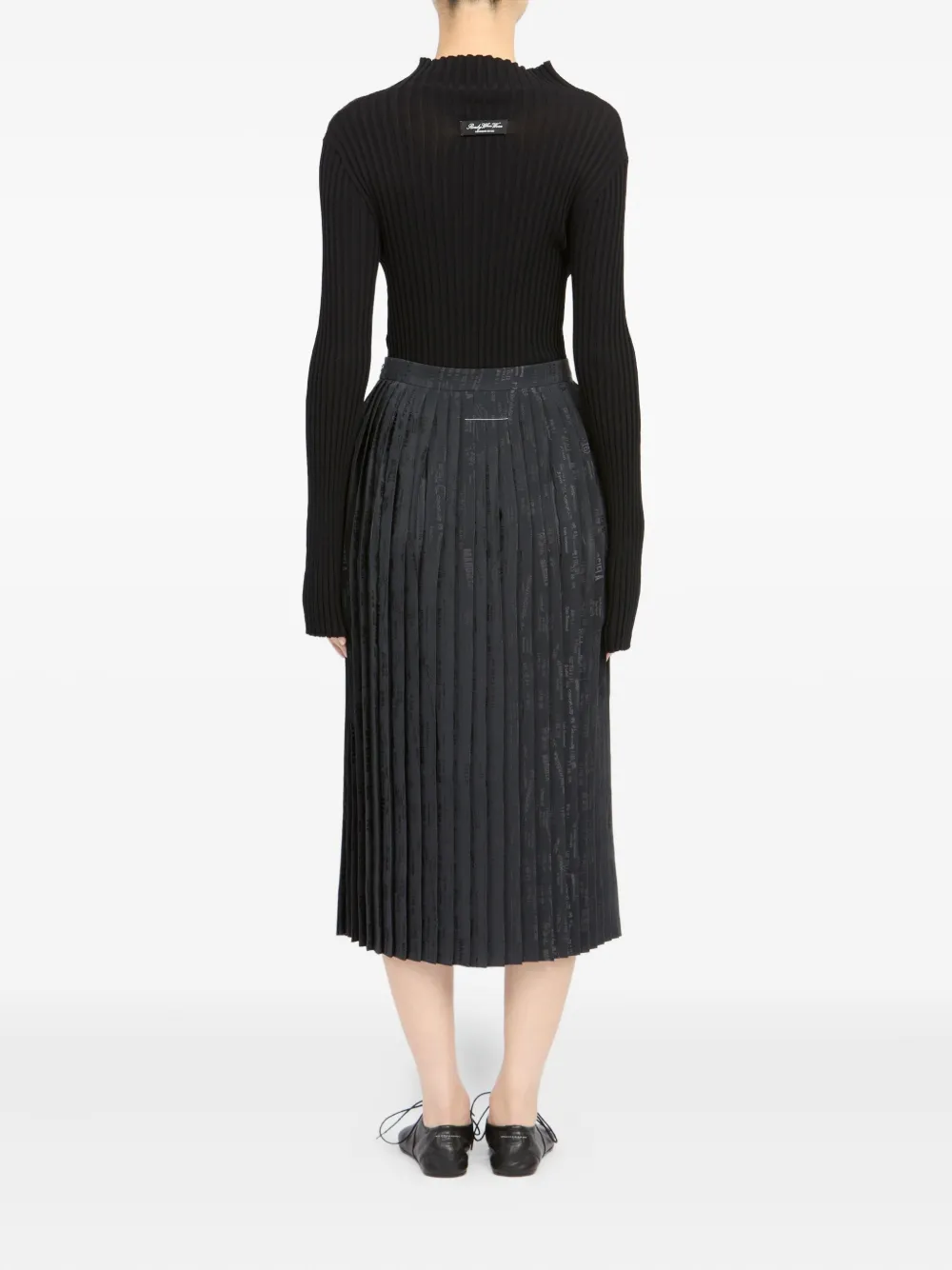 Pleated Print Skirt