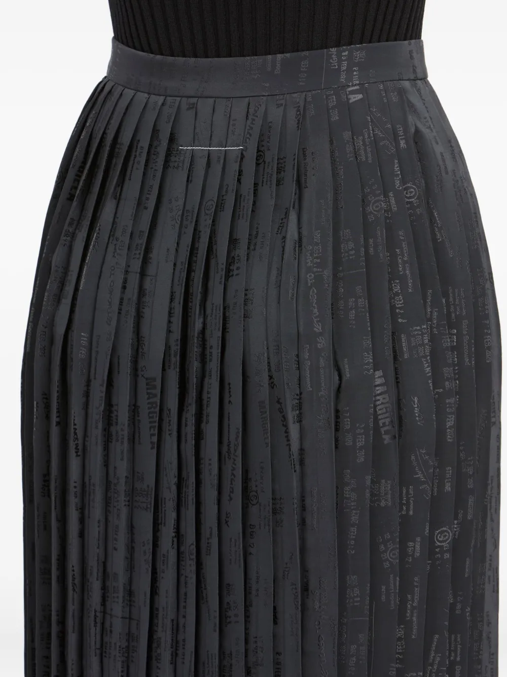 Pleated Print Skirt