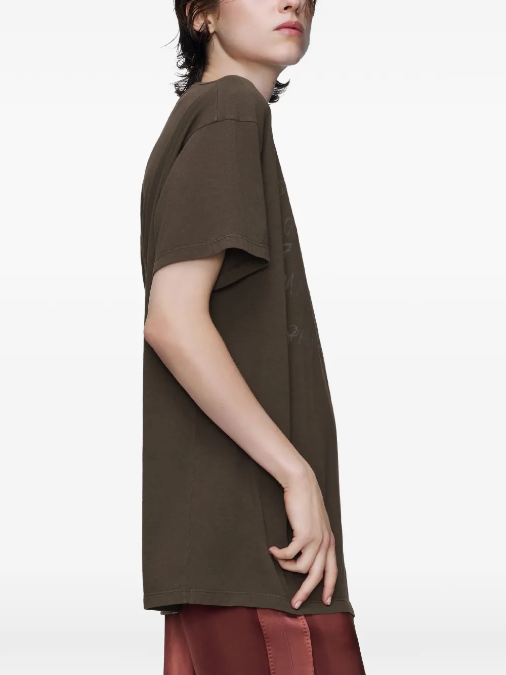 Maison Margiela Numbers-motif T-shirt In Brown