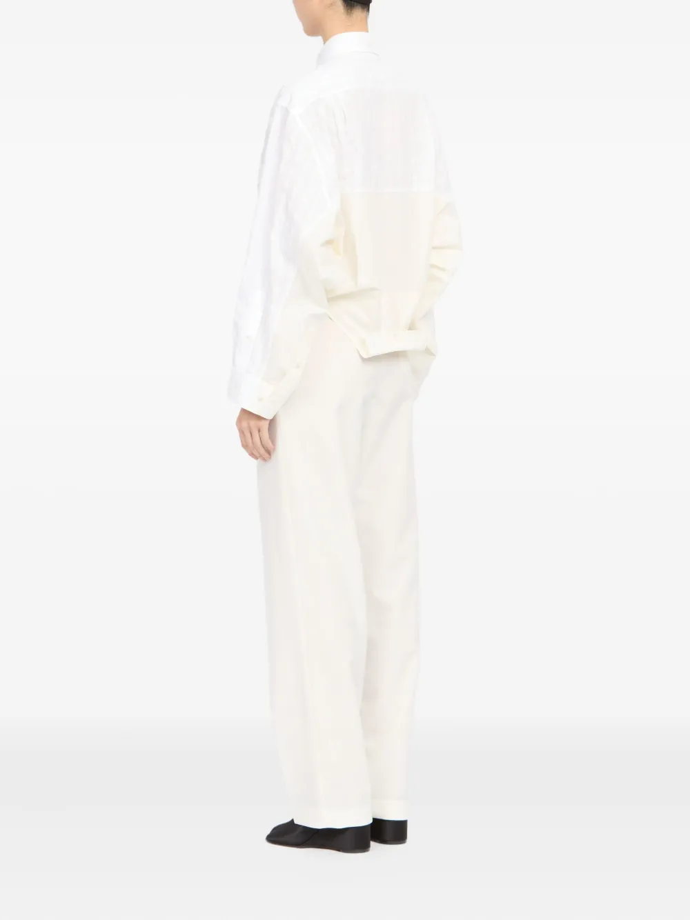 Mm6 Maison Margiela Pocket Long-sleeved Shirt In White