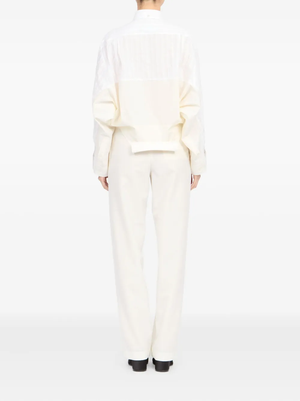 Mm6 Maison Margiela Pocket Long-sleeved Shirt In White