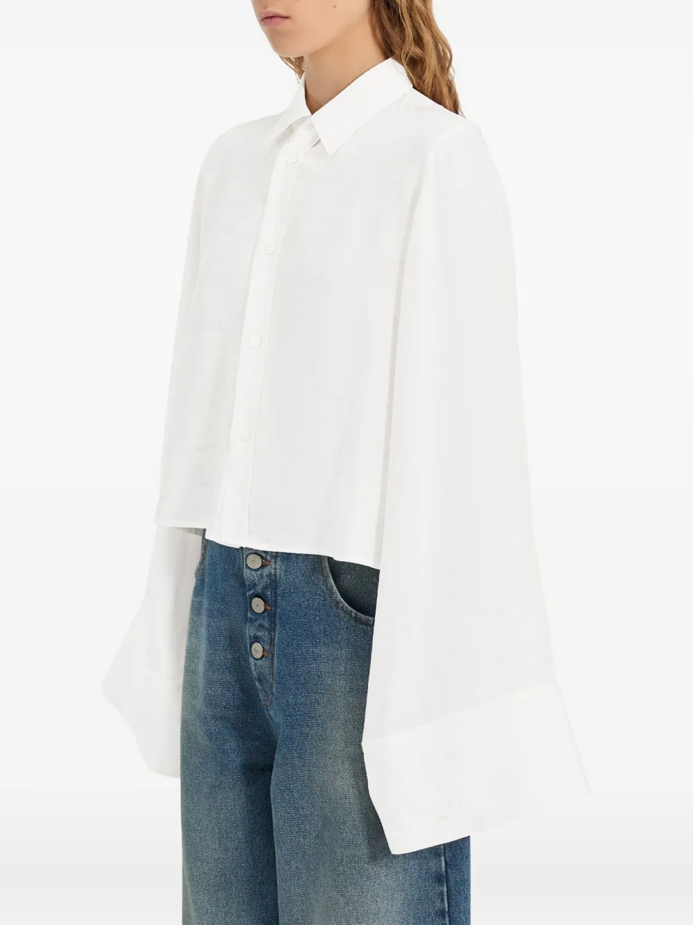 Mm6 Maison Margiela Cotton Shirt In White