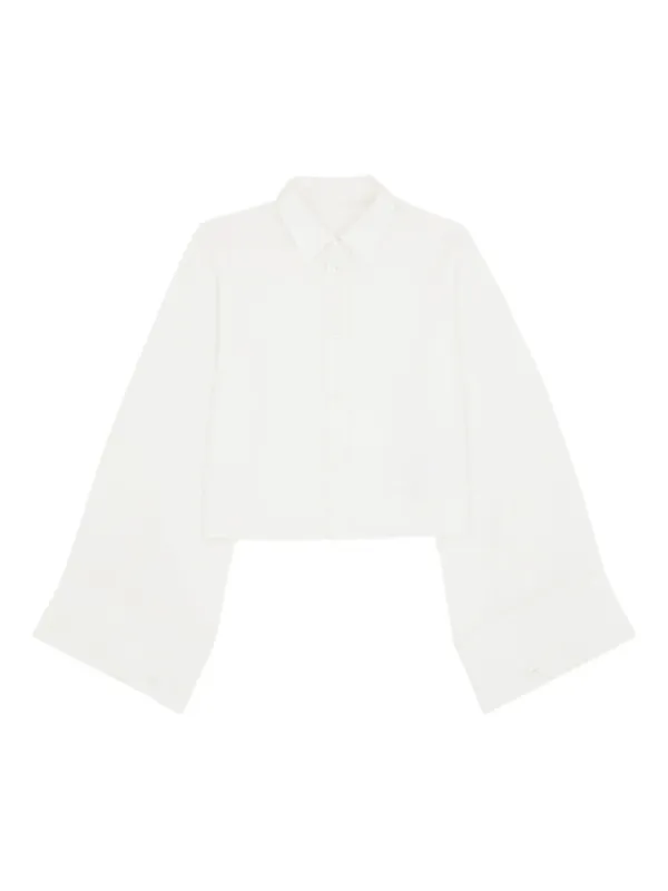 (MM6)ホワイト doubleロングスリーブTシャツ MM6 Maison Margiela ロングスリーブ シャツ | ホワイト | FARFETCH JP