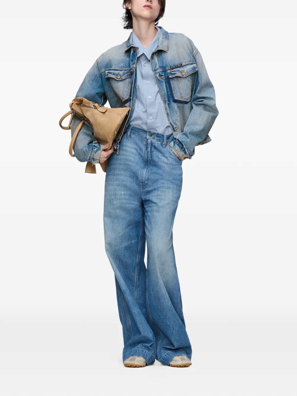  Maison Margiela Patch-pockets Denim Jacket - Blue 