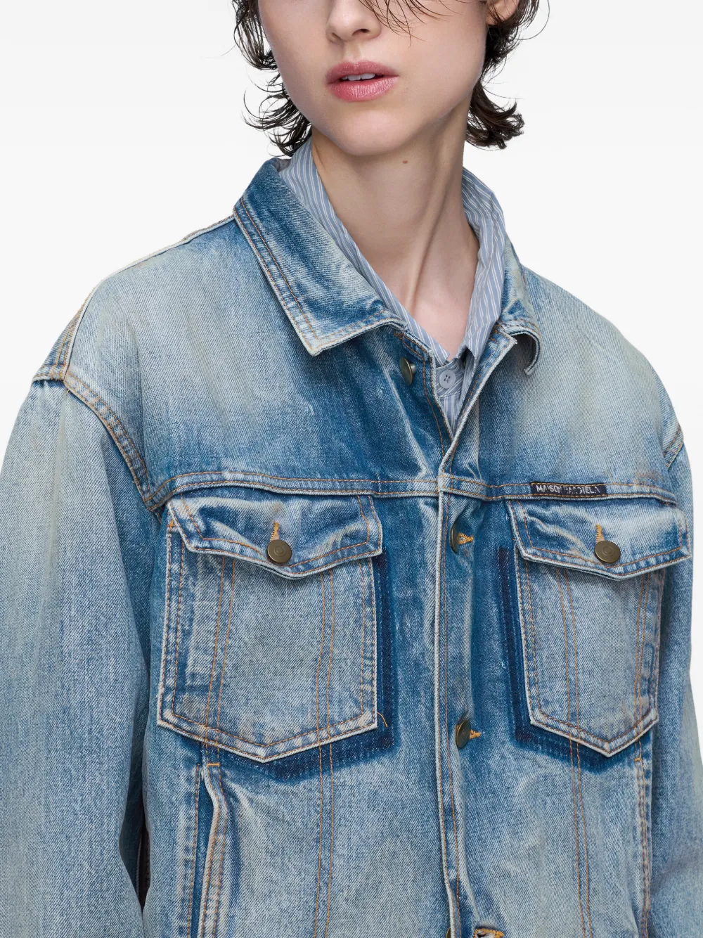 Maison Margiela Denim jack Blauw