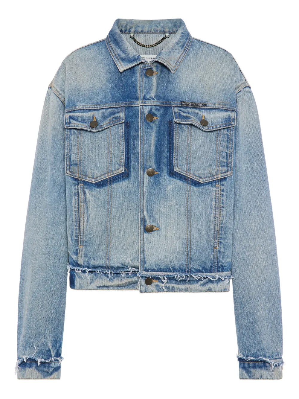 Maison Margiela frayed denim jacket - Blu