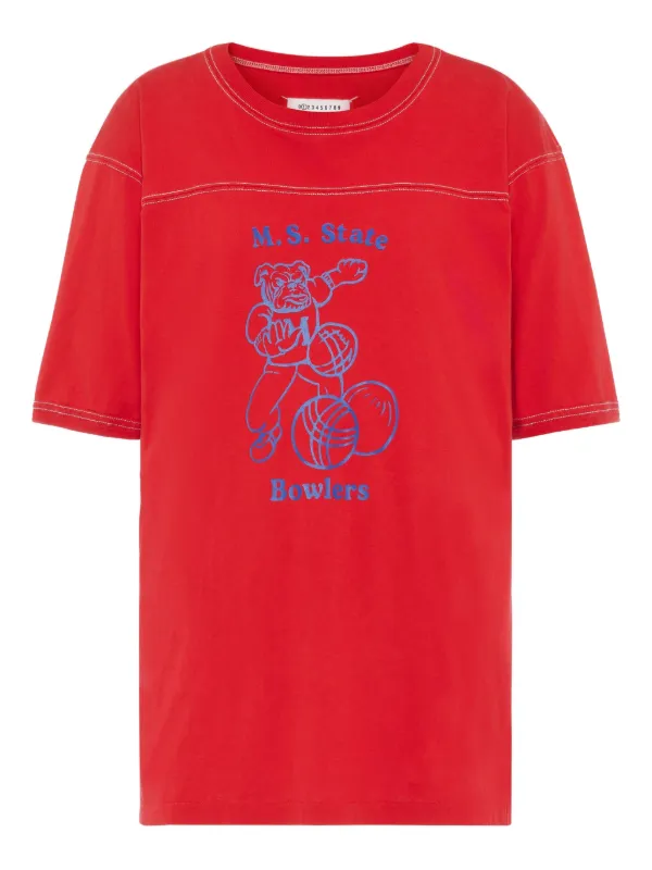 マルジェラ　Ｔシャツ　レッド　サイズM Maison Margiela グラフィック Tシャツ | レッド | FARFETCH JP