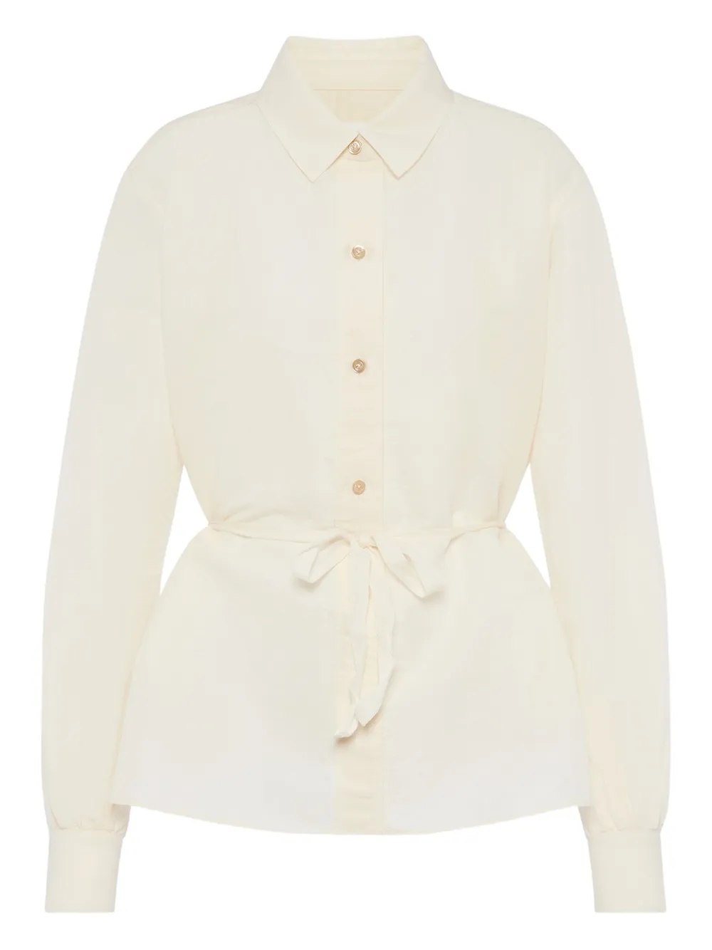 Maison+Margiela+chemise+ceinturee+à+manches+longues+-+Tons+neutres