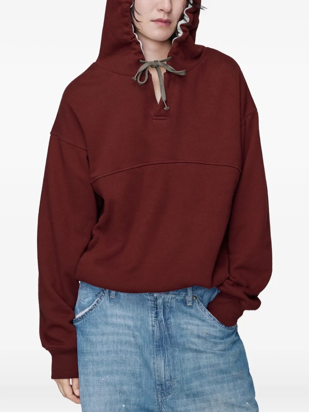 Maison Margiela Katoenen hoodie Rood