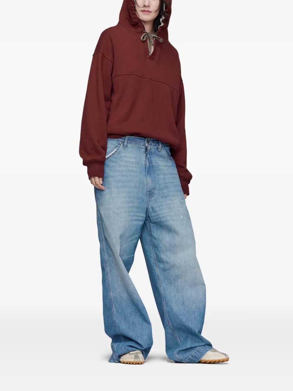 Maison Margiela Katoenen hoodie - Rood