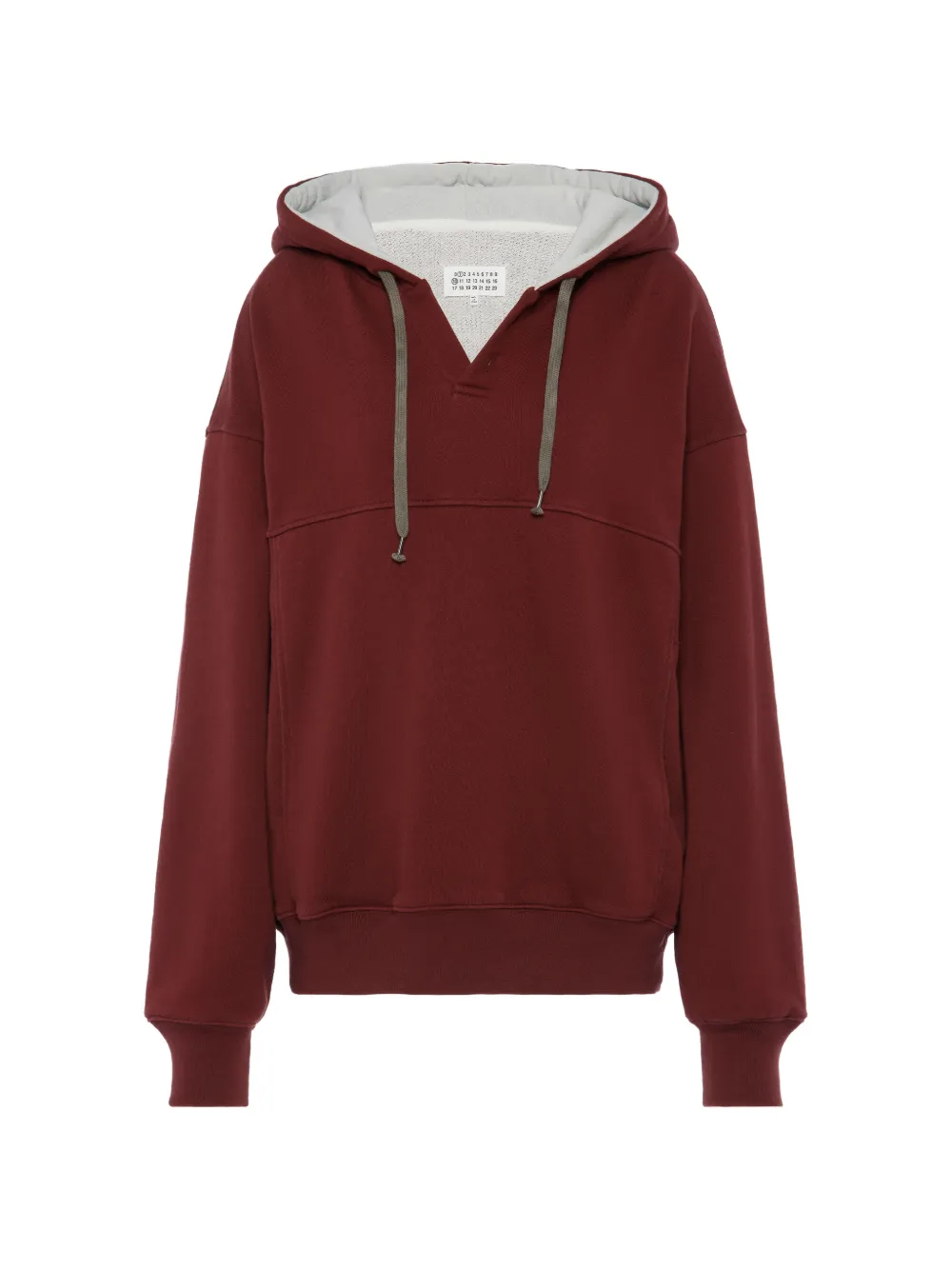 Maison Margiela Felpa in cotone con cappuccio - Rosso
