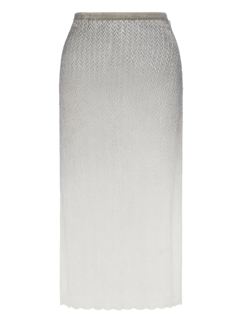 Maison Margiela Ombré-effect Midi Skirt In White