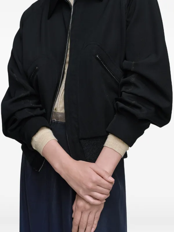 Maison Margiela Virgin Wool Bomber Jacket | Black | FARFETCH JO