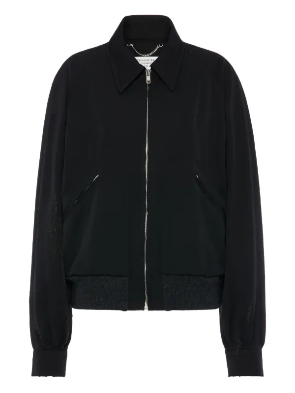 Maison Margiela Wool Caban Jacket in Black
