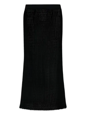 Pleats Please Issey Miyake Pointe Pleated Panelled Midi Skirt