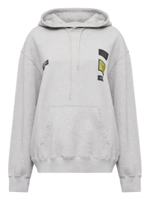 MM6 Maison Margiela ナンバーパッチ パーカー | グレー | FARFETCH JP