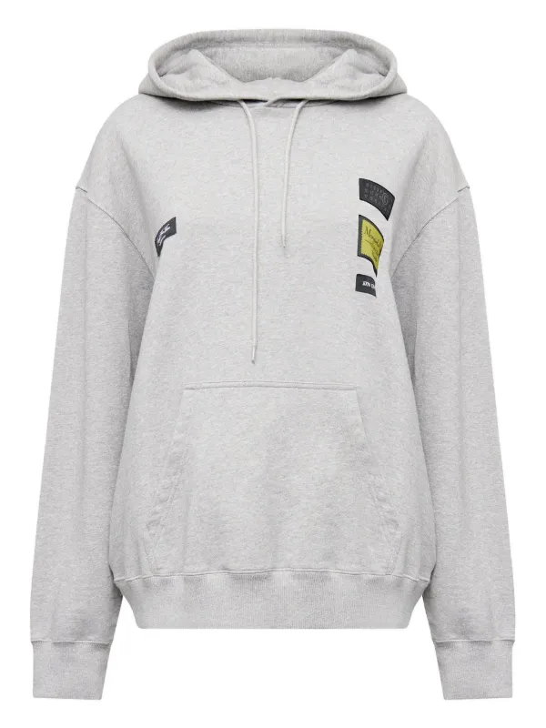 MM6 Maison Margiela Patch Hooded Jacket in Grey