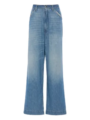 Maison Margiela Décortiqué wide-leg Jeans | Blue | FARFETCH Maison Margiela Décortiqué wide-leg Jeans | Blue | FARFETCH