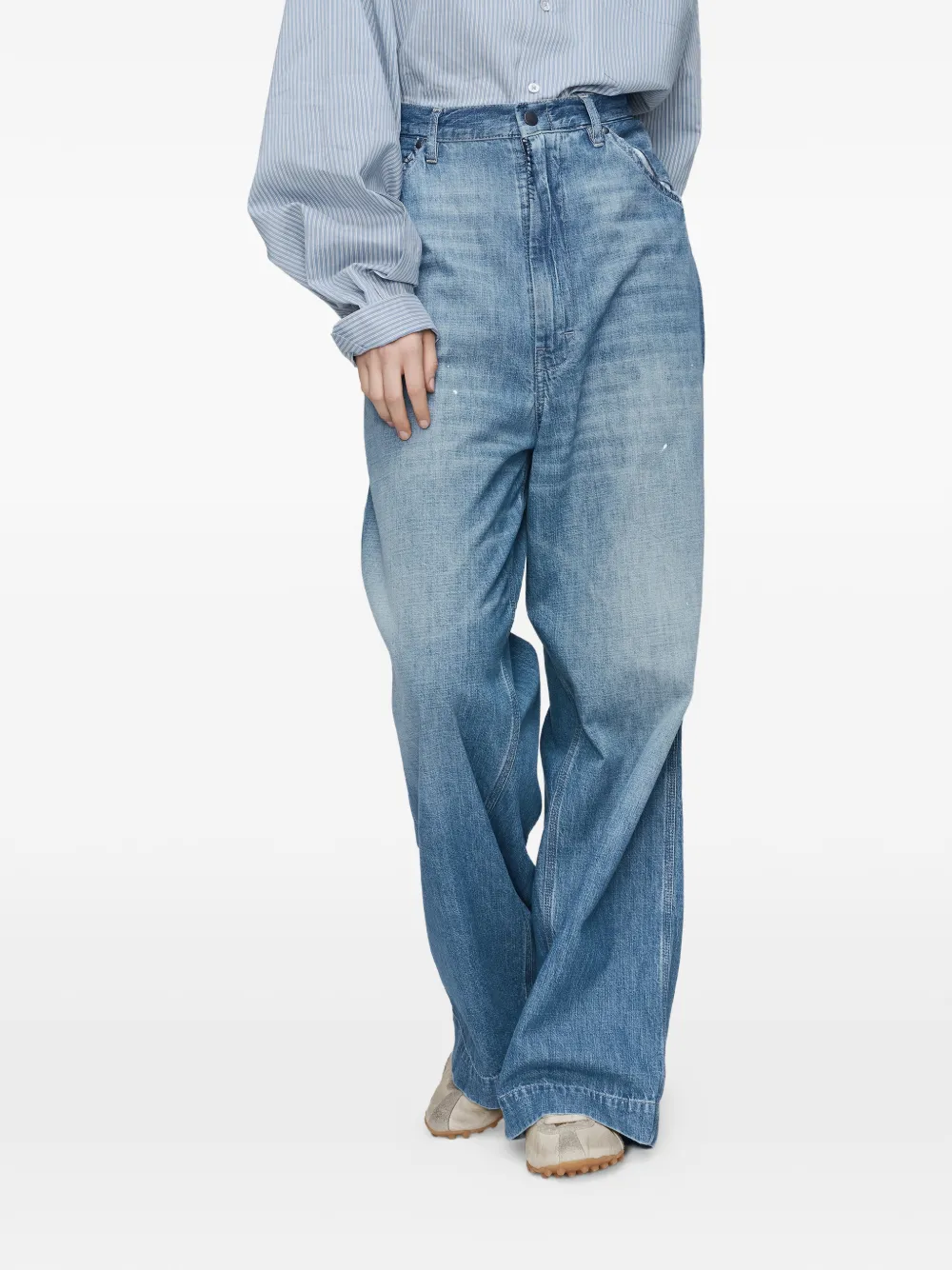 Maison Margiela Jeans met wijde pijpen Blauw