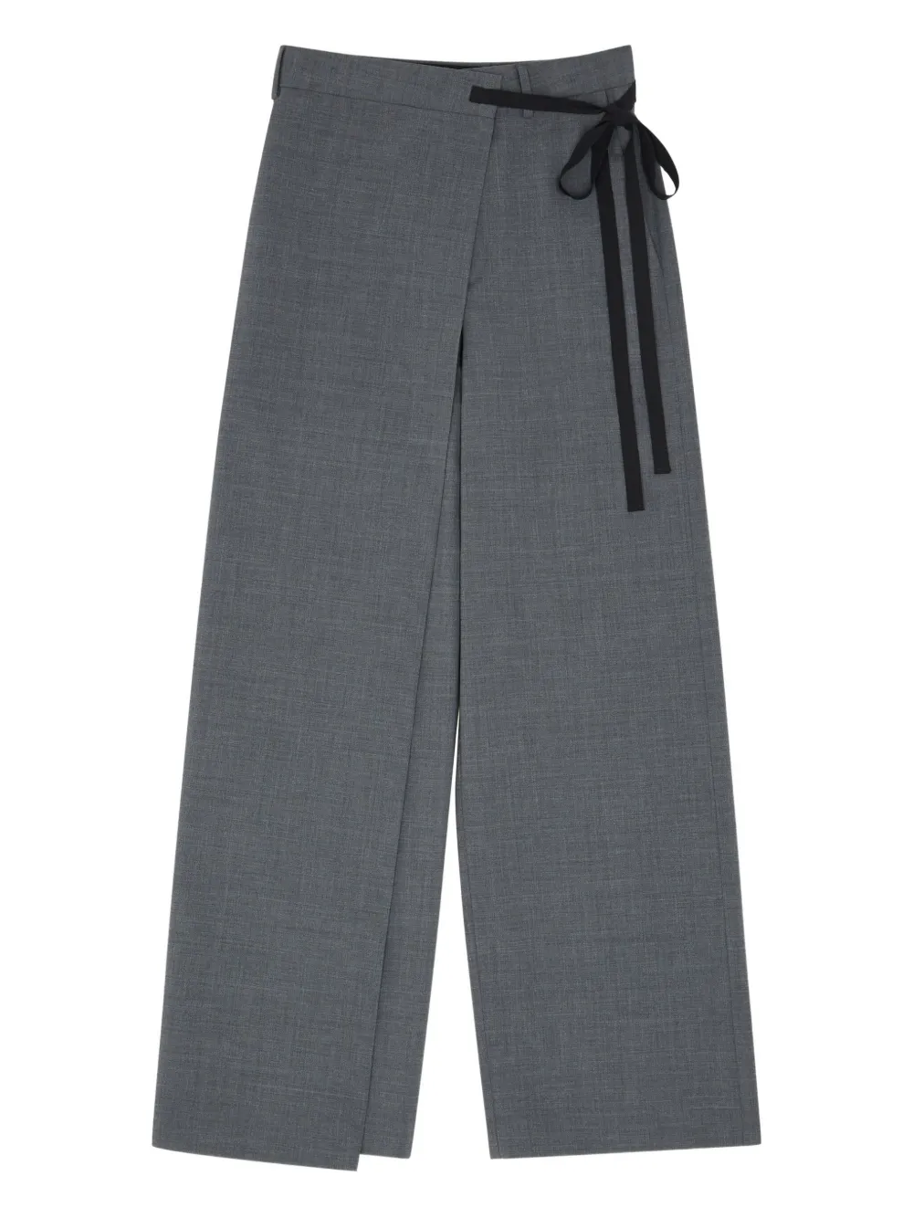 MM6 Maison Margiela tie-detail tailored trousers - Grigio