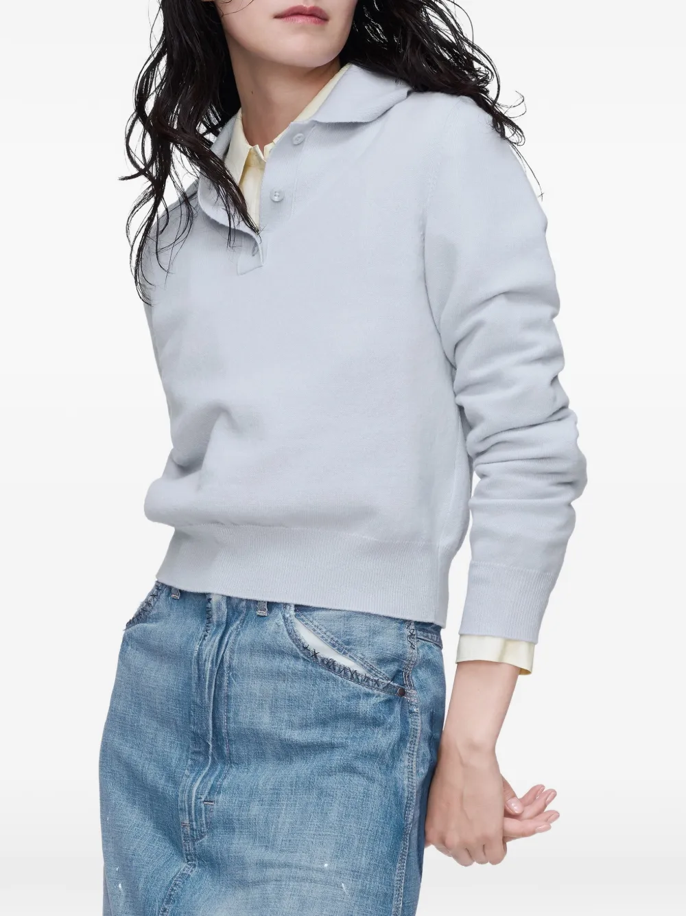 Maison Margiela Buttoned Waistcoat In Blue