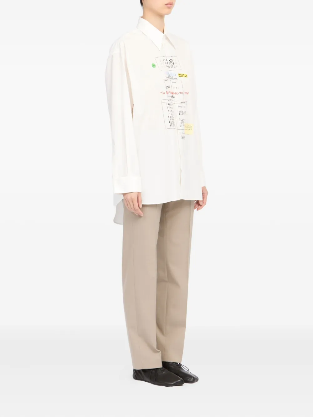 MM6 Maison Margiela Blouse met grafische print Wit