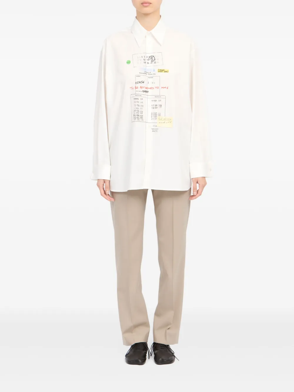 MM6 Maison Margiela Blouse met grafische print - Wit
