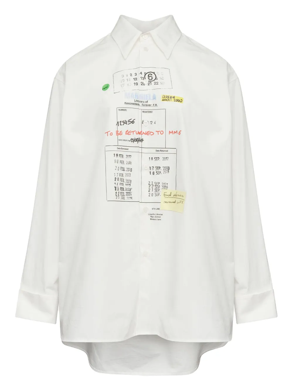 MM6 Maison Margiela Camicia con stampa grafica - Bianco