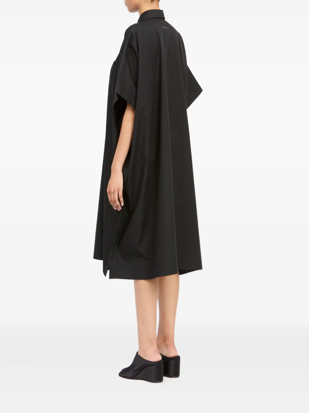 MM6 Maison Margiela Midi-jurk met knopen Zwart