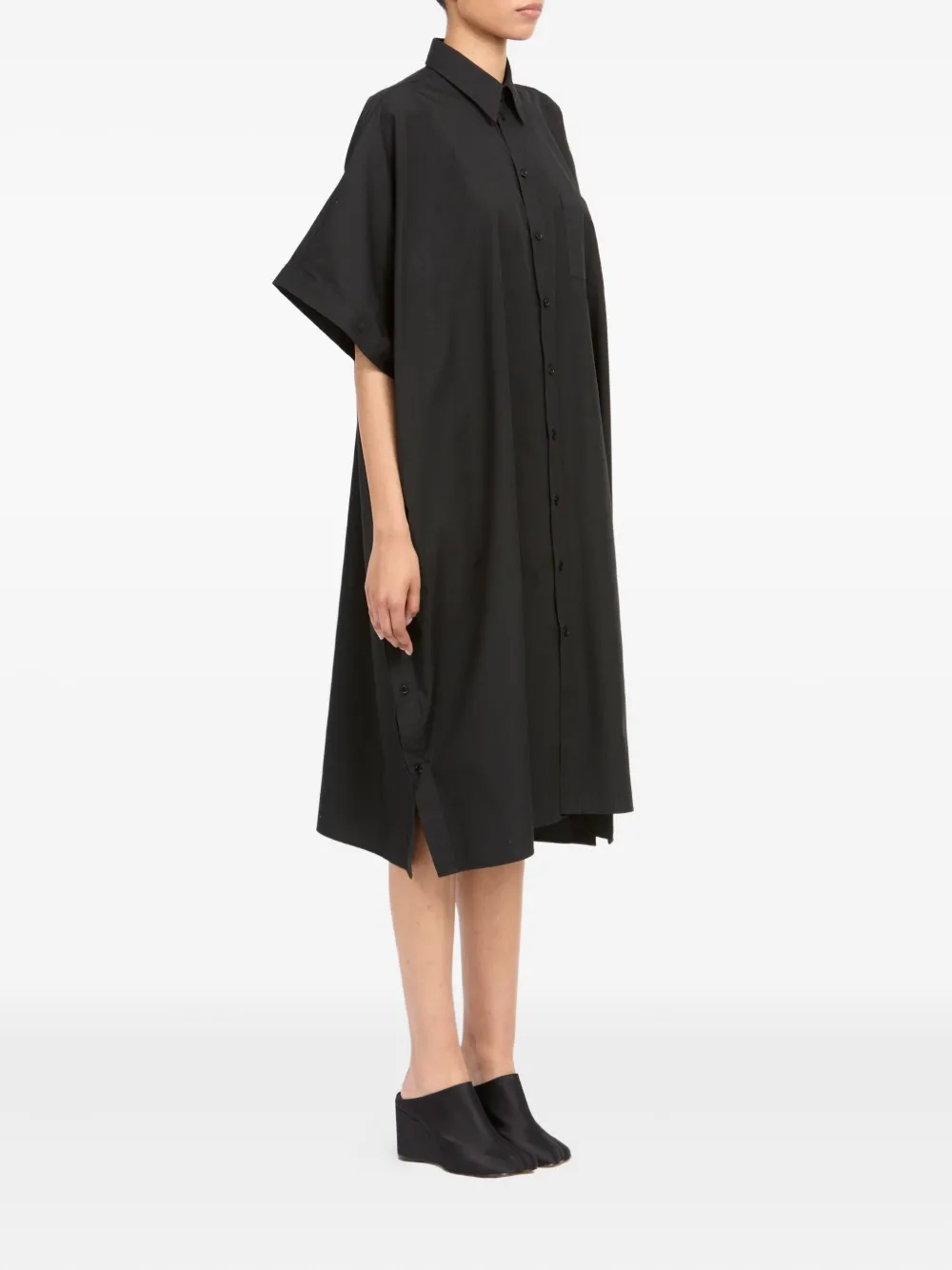 MM6 Maison Margiela Midi-jurk met knopen Zwart