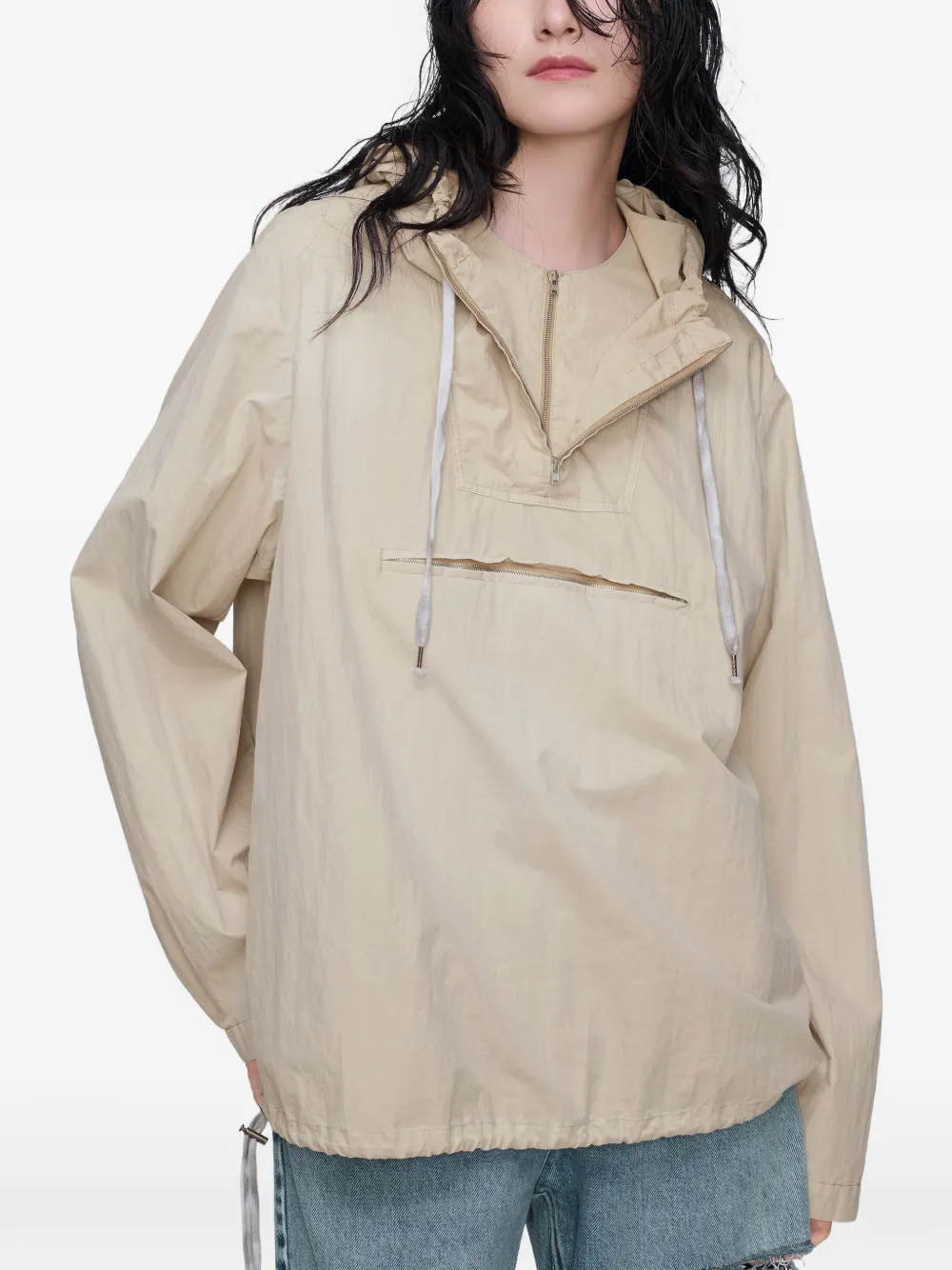 Maison Margiela Hoodie met trekkoord Beige
