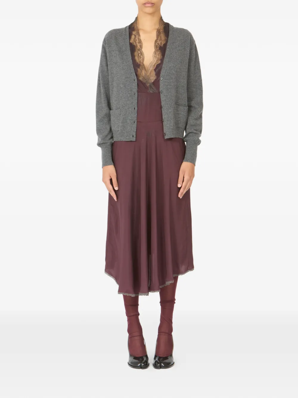 Maison Margiela Vest met V-hals Grijs