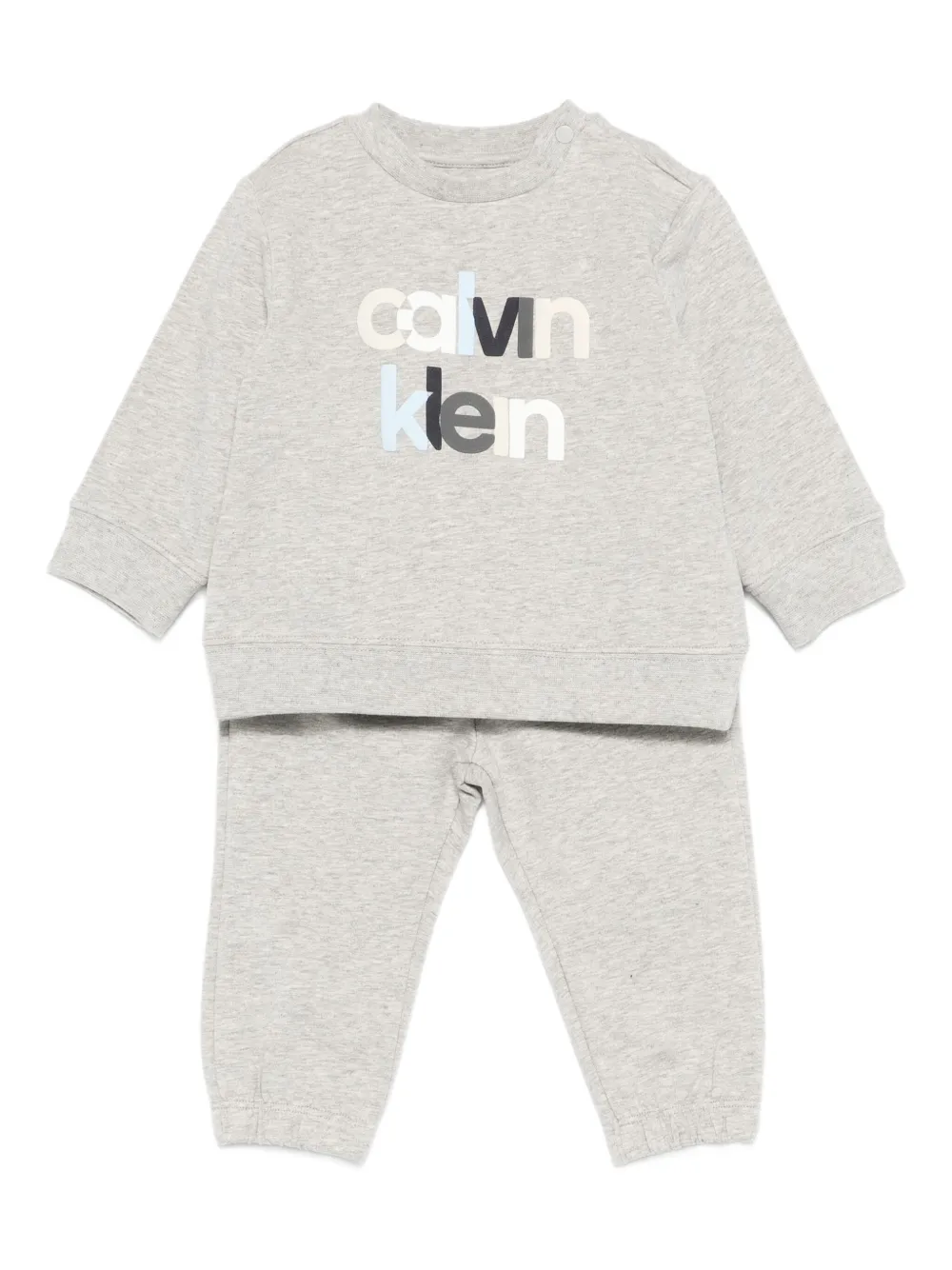 Calvin Klein Kids logo-print tracksuit - Grigio