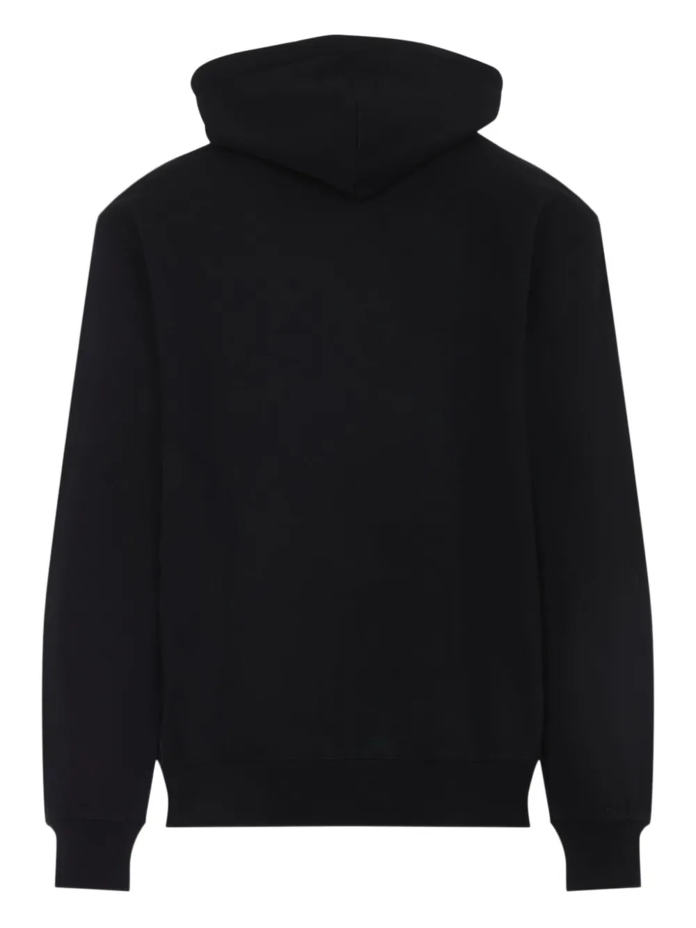 Carhartt Graphic Print Black Hoodie With Drawstring Hood And Ribbed Details In Black