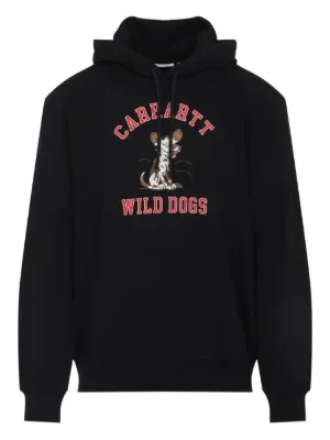 Just Don Authorized Dealer slogan-print Cotton Hoodie | Black