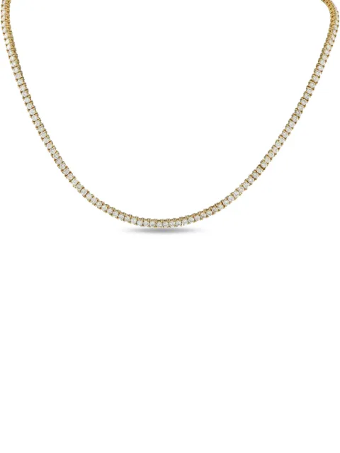 LB Exclusive 18K yellow gold diamond tennis necklace