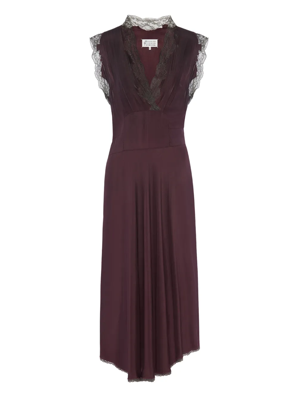 Maison Margiela lace-detail midi dress - Purple
