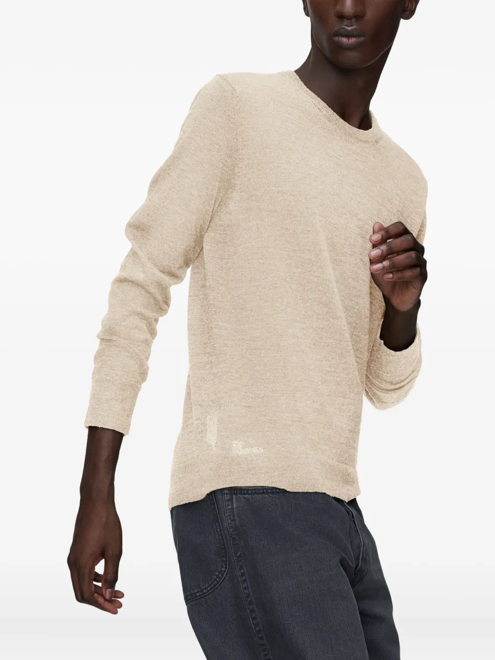 Maison Margiela crewneck cardigan - Beige