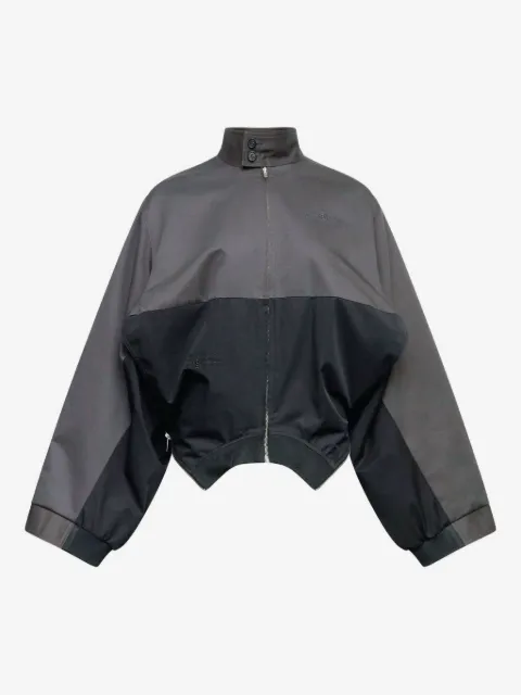 MM6 Maison Margiela mirrored two-tone zip jacket