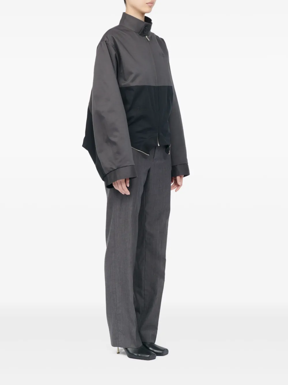 MM6 Maison Margiela Jack met colourblocking en rits Grijs