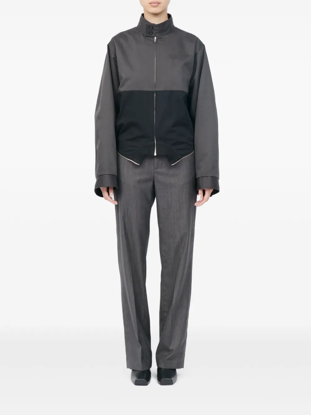 MM6 Maison Margiela Jack met colourblocking en rits Grijs