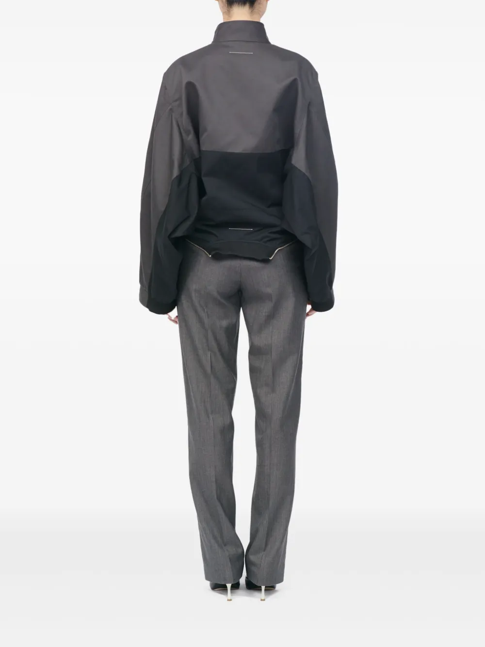 MM6 Maison Margiela Jack met colourblocking en rits Grijs